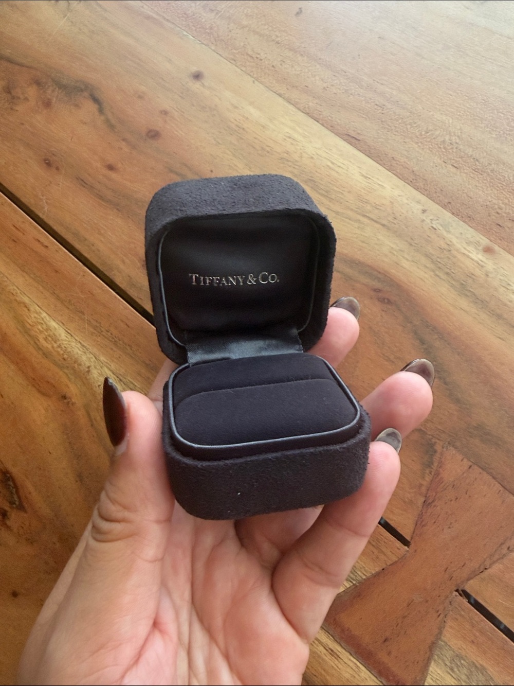 Tiffany velvet ring box